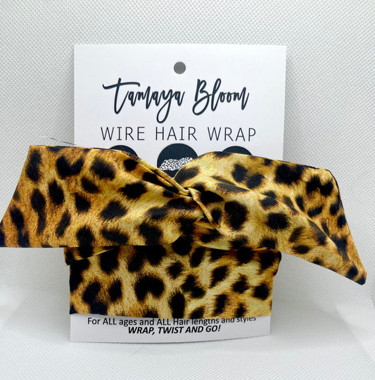 Wire Hair Wrap Animal Print