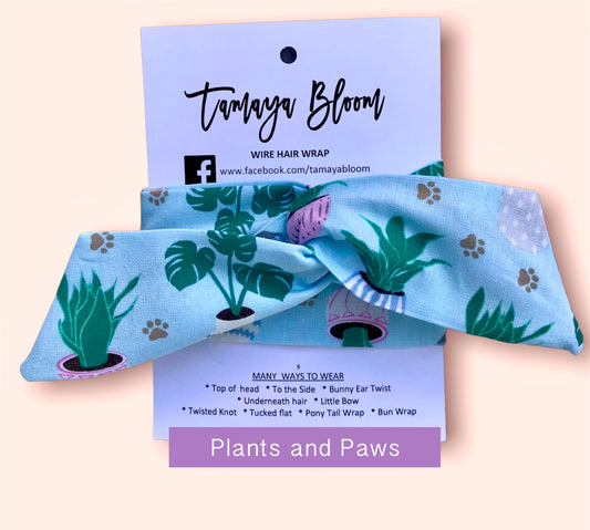 Wire Hair Wrap Plants and Paws