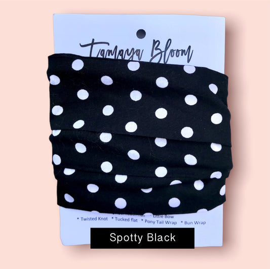 Wire Hair Wrap Spotty Black