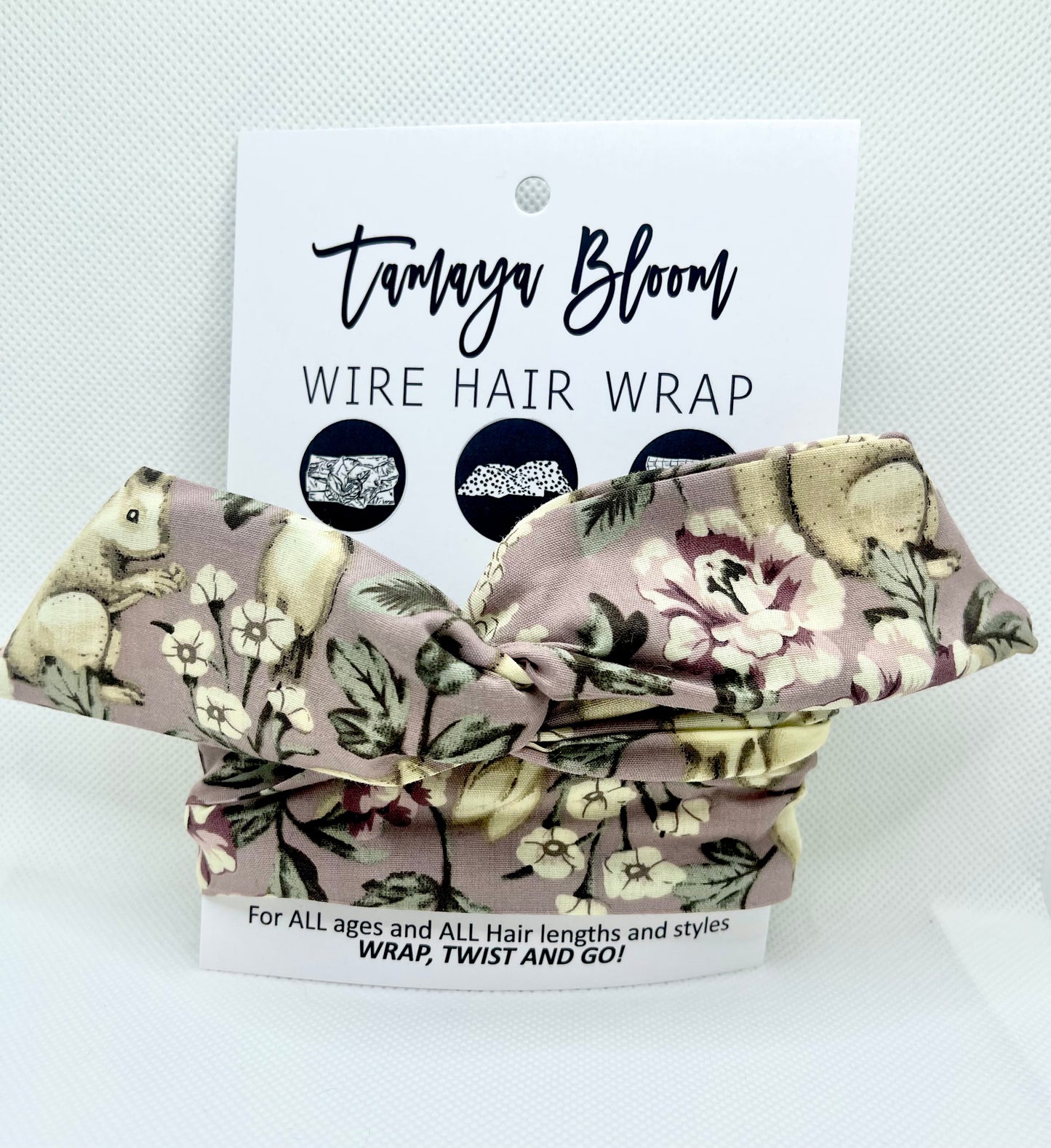 Wire Hair Wrap Bunnies and Flowers