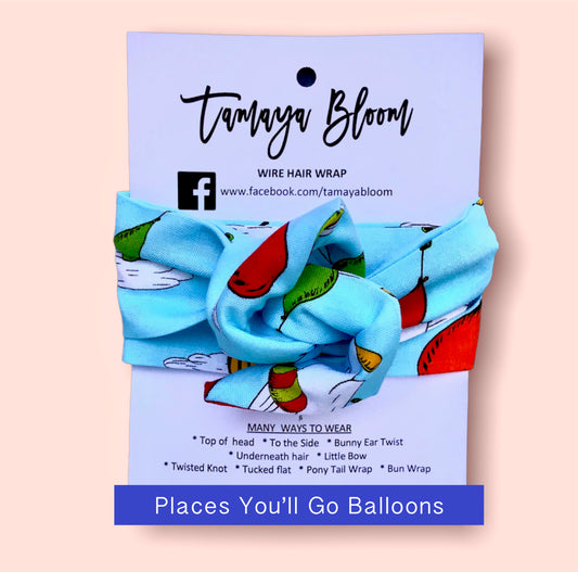 Wire Hair Wrap Places You’ll Go Balloons