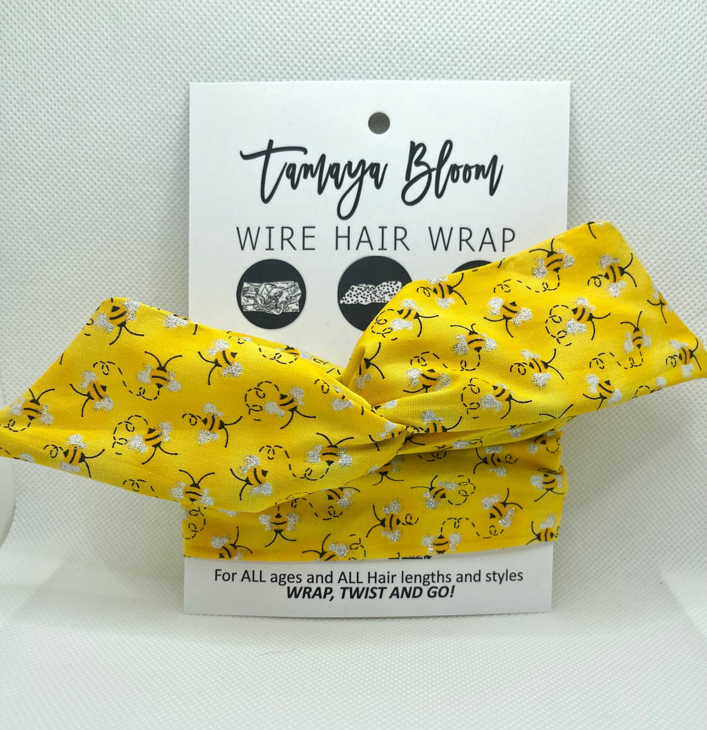 Wire Hair Wrap Sparkly Bees
