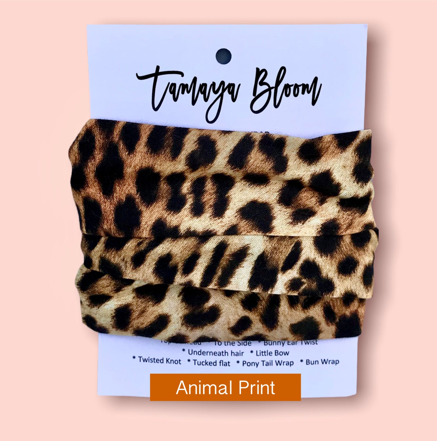 Wire Hair Wrap Animal Print