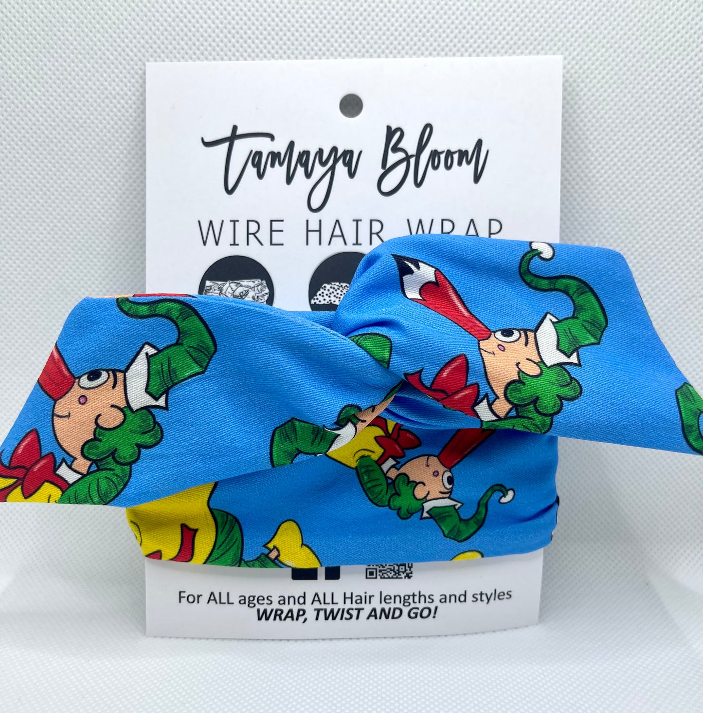 Wire Hair Wrap Mr Squig Blue