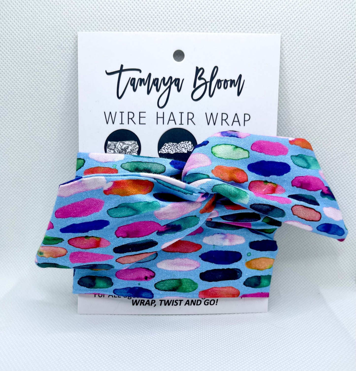 Wire Hair Wrap Rainbow Stripes