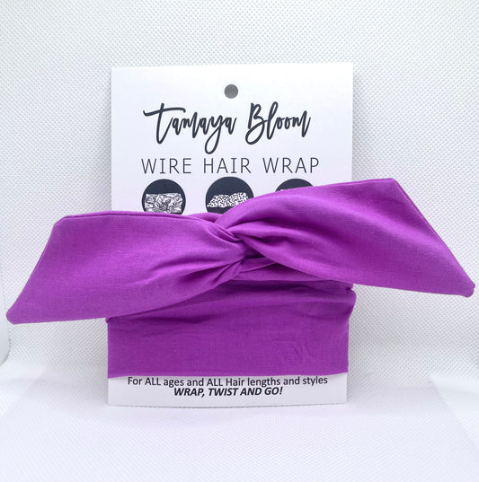 Wire Hair Wrap Pinkish Violet
