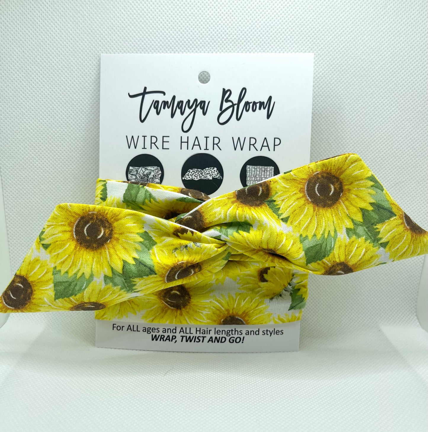 Wire Hair Wrap Sunflowers #11