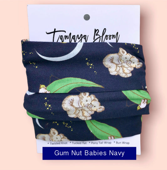 Wire Hair Wrap Gum Nut Babies Navy