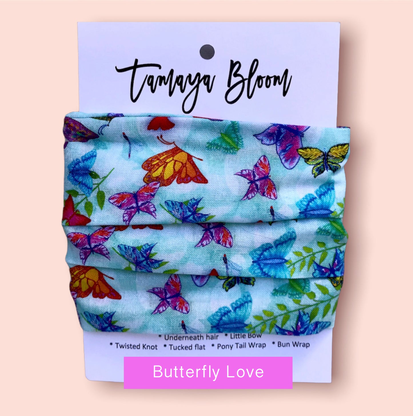 Wire Hair Wrap Butterfly Love