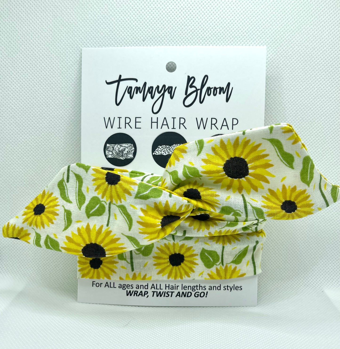 Wire Hair Wrap Sunflower #10